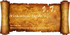 Vinkovics Teréz névjegykártya