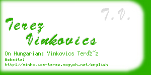 terez vinkovics business card